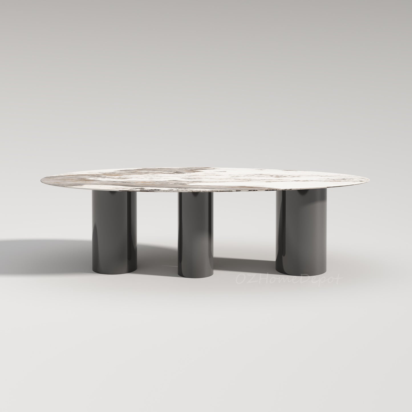 LAGOS Rain Drop Shape Pandora Ceramic Oval Dining Table| Steel Legs |