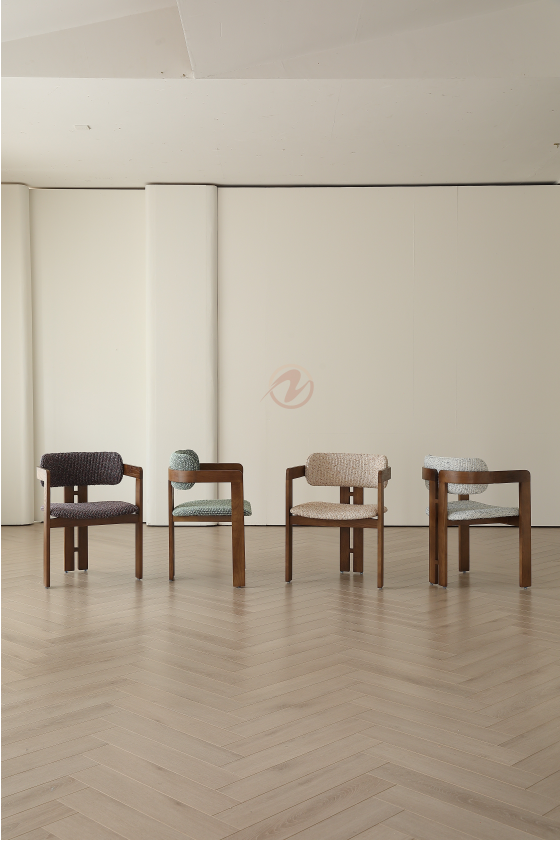 CÉRIS Contemporary Bouclé Accent Dining Chair, Multi-Color Options – 4123