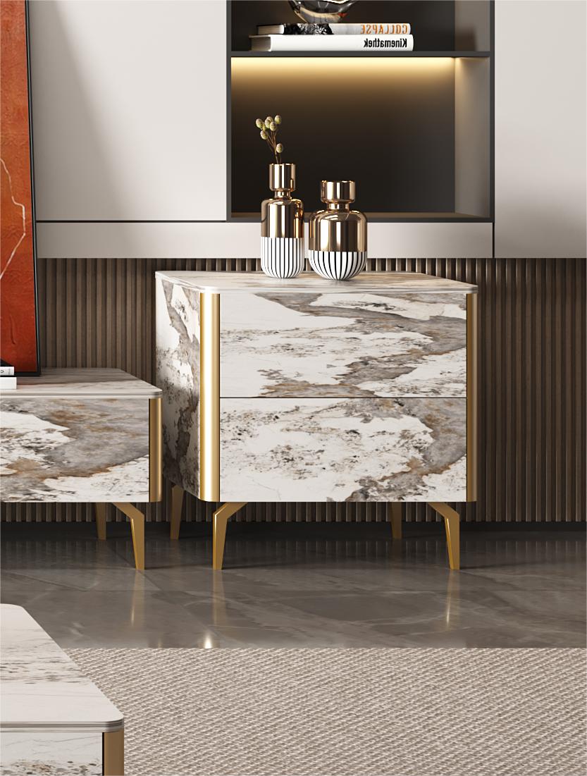 ZEUS Mordern Minimalistic Pandora Sintered Stone Entertaiment Unit/ Coffee Table/ TV STAND