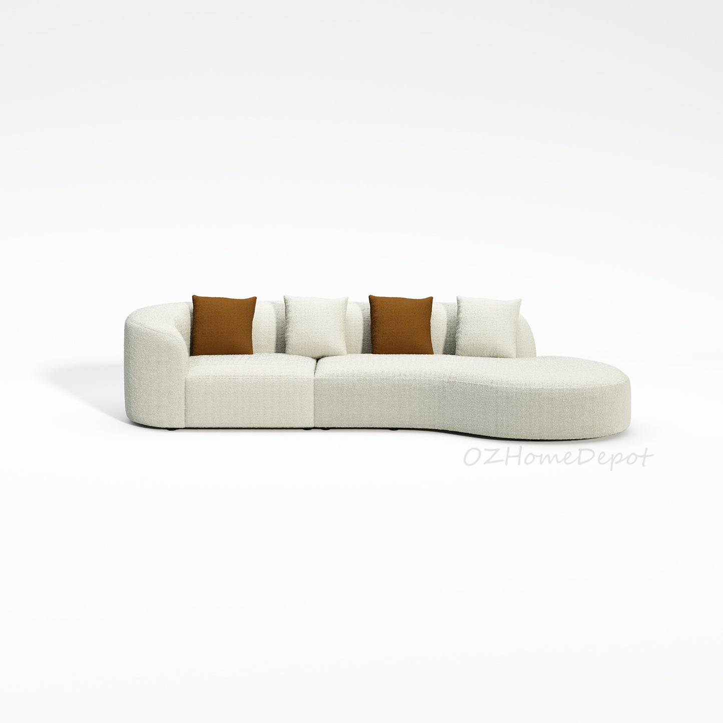 【Pre-sale】CASHEW New Design Nordic Design Teddy Velvet Shaped Sofa 1046