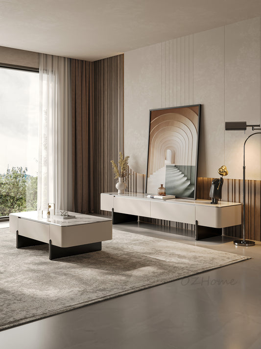 Nyström Sintered Stone Top TV Stand & Coffee Table Set – Models 2067 & 5067