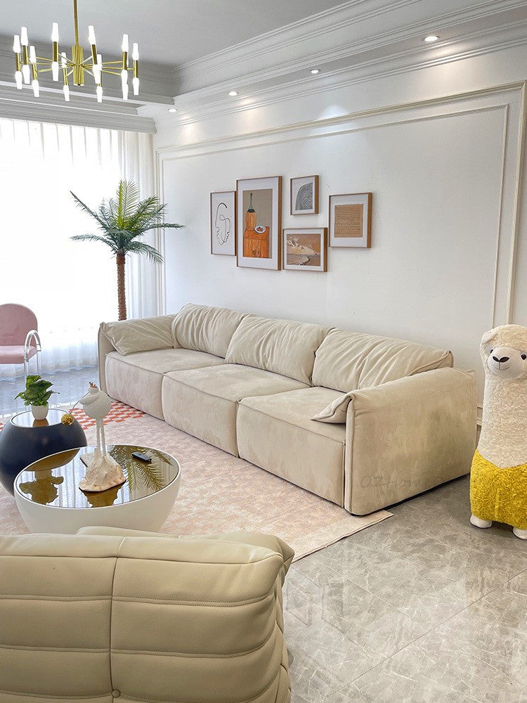 ELEPHANT EAR Electrc Remote Control Three Seat Sofa Chaise Lounge| Leatherie | Modern | Designer