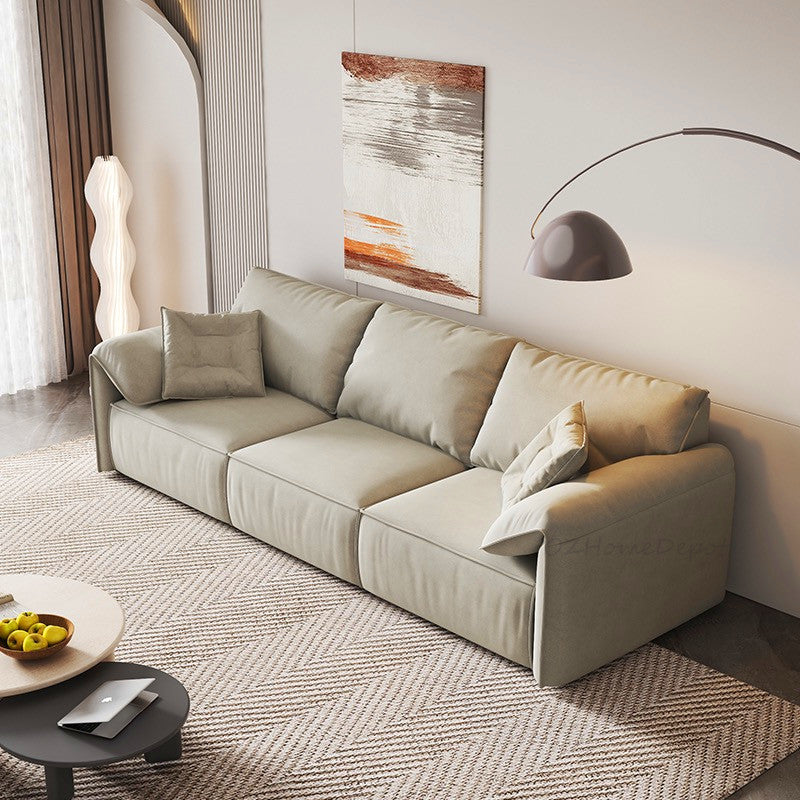 ELEPHANT EAR Electrc Remote Control Three Seat Sofa Chaise Lounge| Leatherie | Modern | Designer