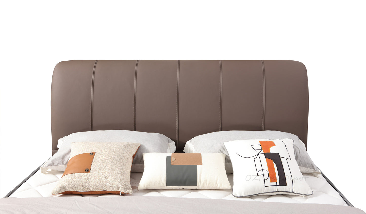 ASTER Genuine Leather Bed Frame | Bedside Table | Queen | King |T-1003