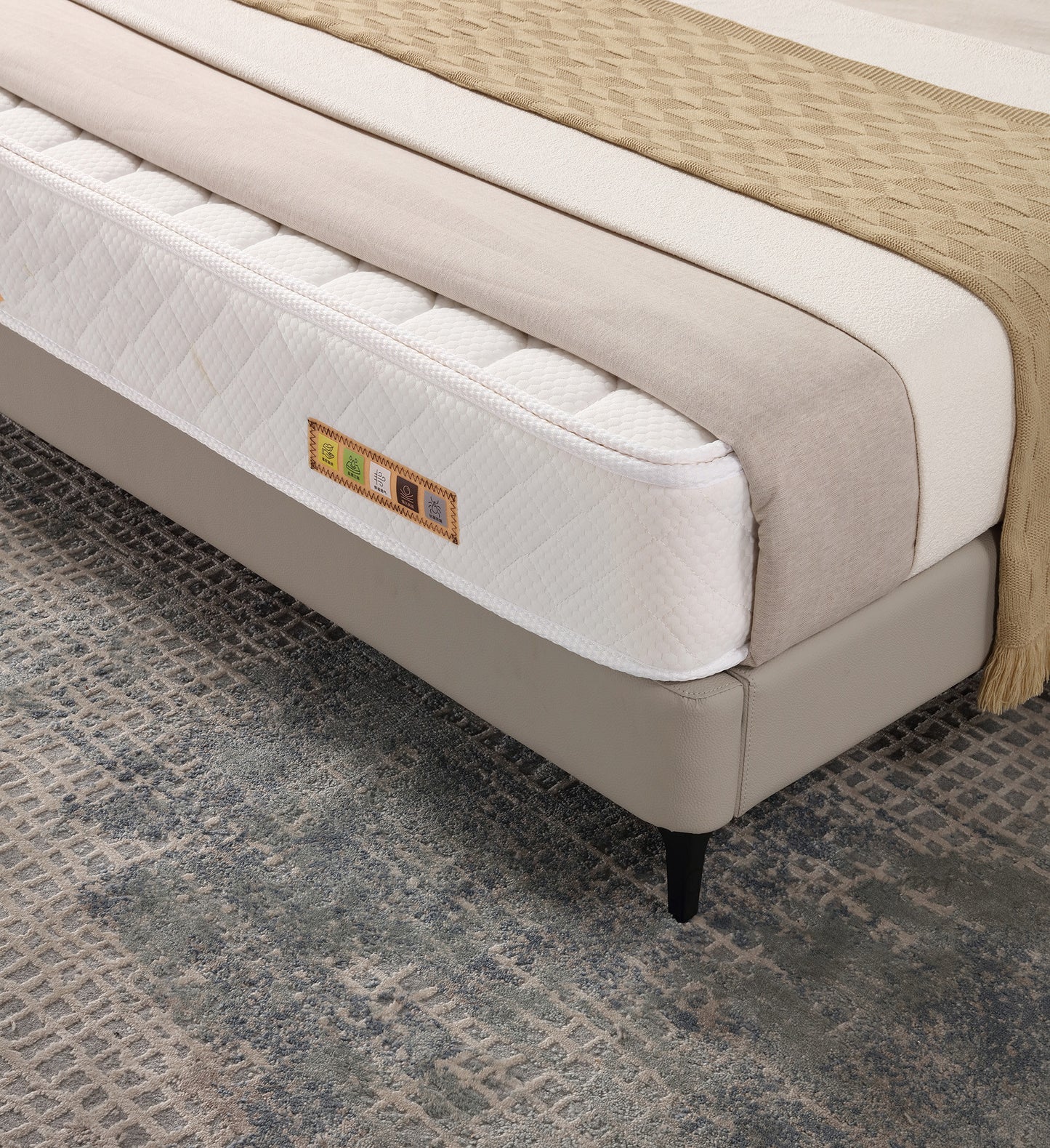 AMARYLLIS AMARYLLIS Genuine Leather Bed Frame | Bedside Table | Queen | King |T-1001