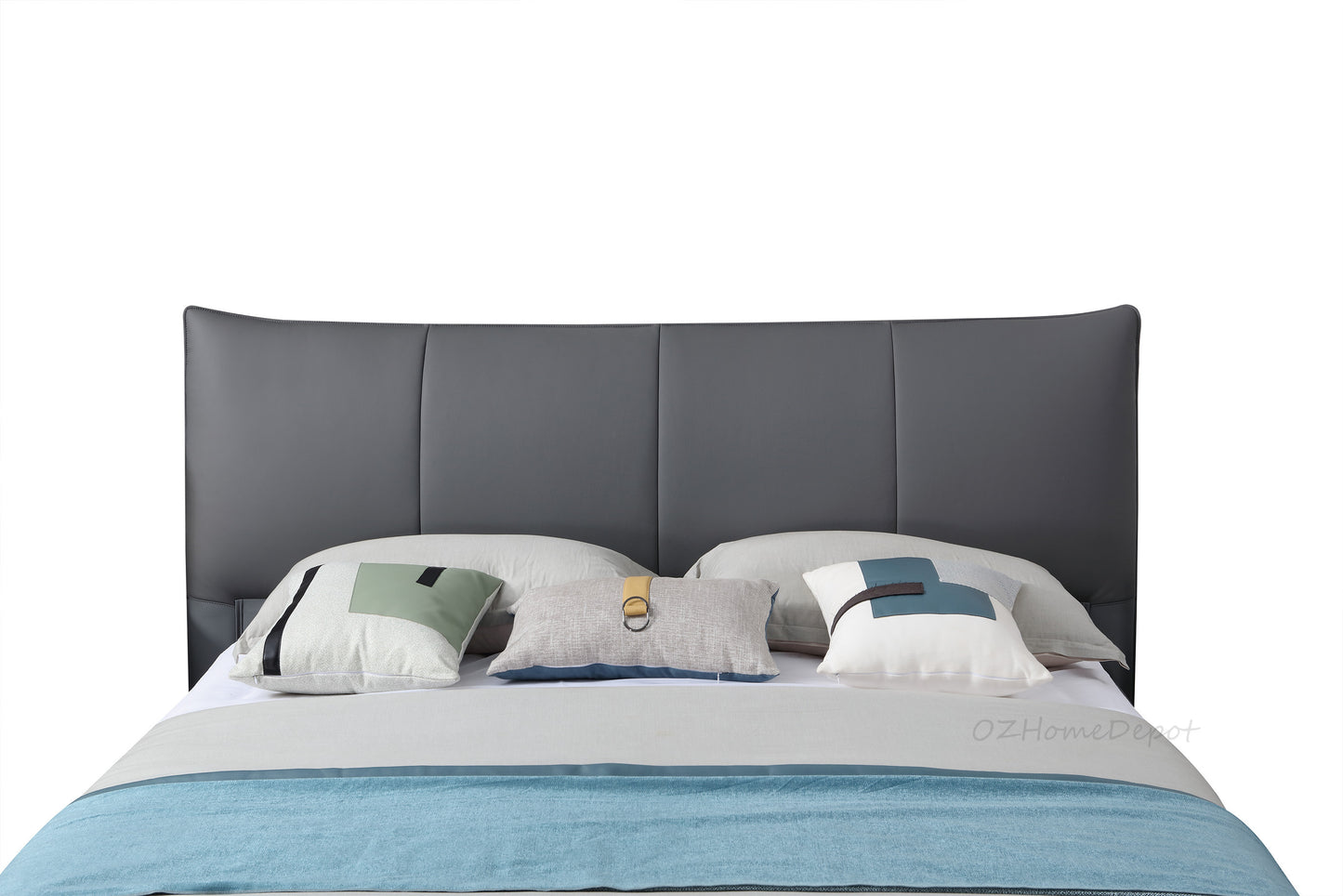 BORAGE Genuine Leather Bed Frame | Bedside Table | Queen | King |T-1005