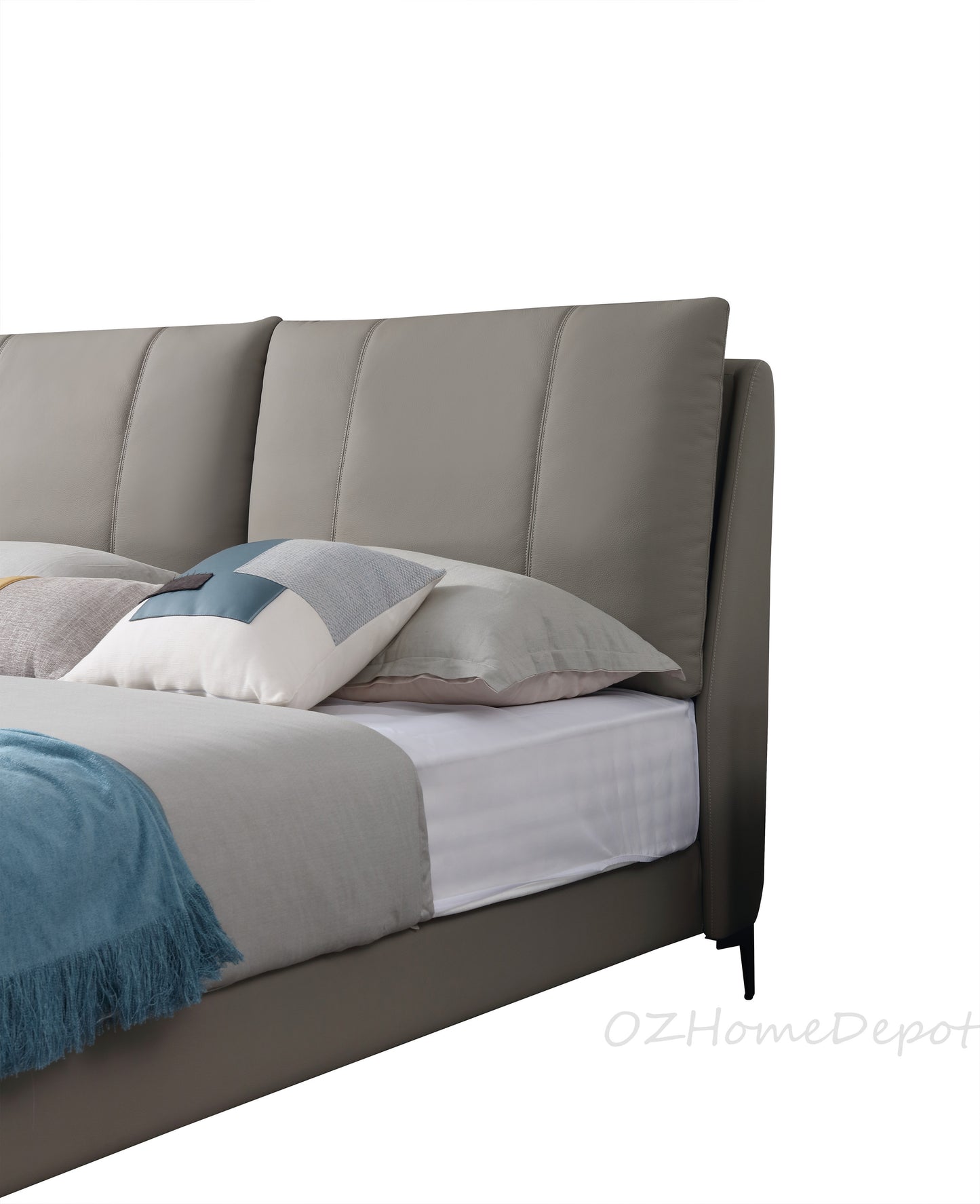 ANEMONE Genuine Leather Bed Frame | Bedside Table | Queen | King | T-1002