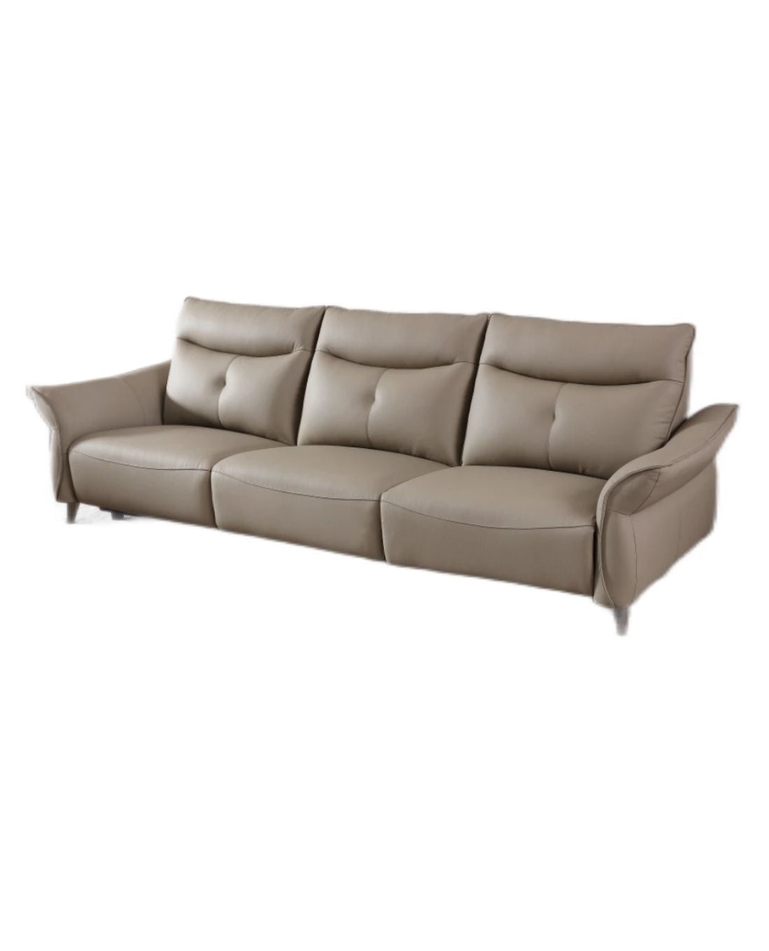 【Electric Sofa】LORELEI Elephant Grey Genuine Leather Left Electric Three-Seater Sofa | 278cm | E007
