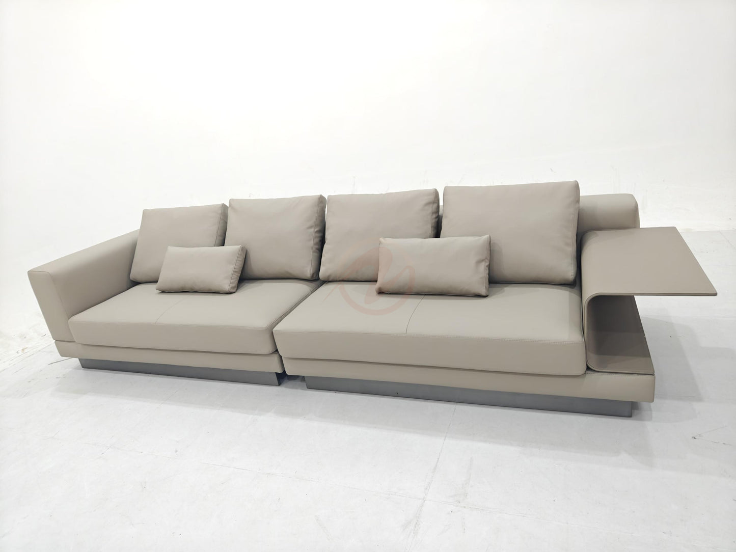 CONNOLLY Luxury Edition Large Sofa with Leather Trim and Armrest, 340cm | 1035-340