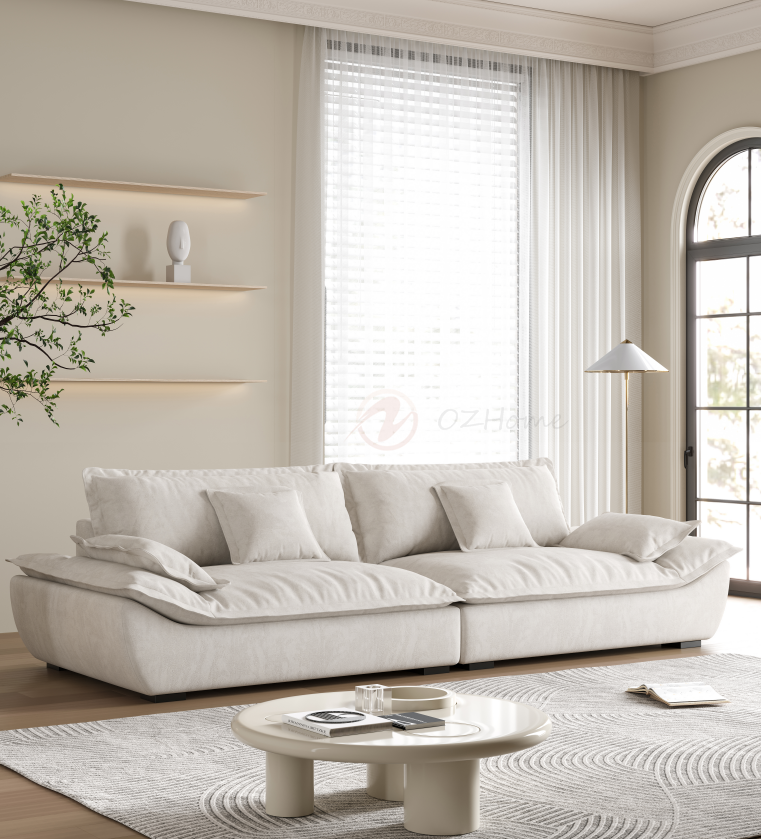 SAILBOAT Comfortable Beige Tech Fabric Three-Seater Sofa 240cm | 1029-240-#11