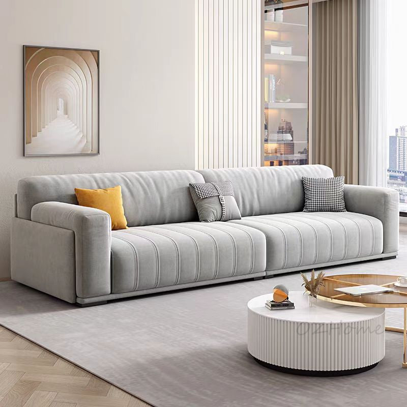 SKANDI Comfort 3-Seater Sofa in Beige Cat-Scratch-Resistant Fabric with Latex Cushioning – 240cm | 1047