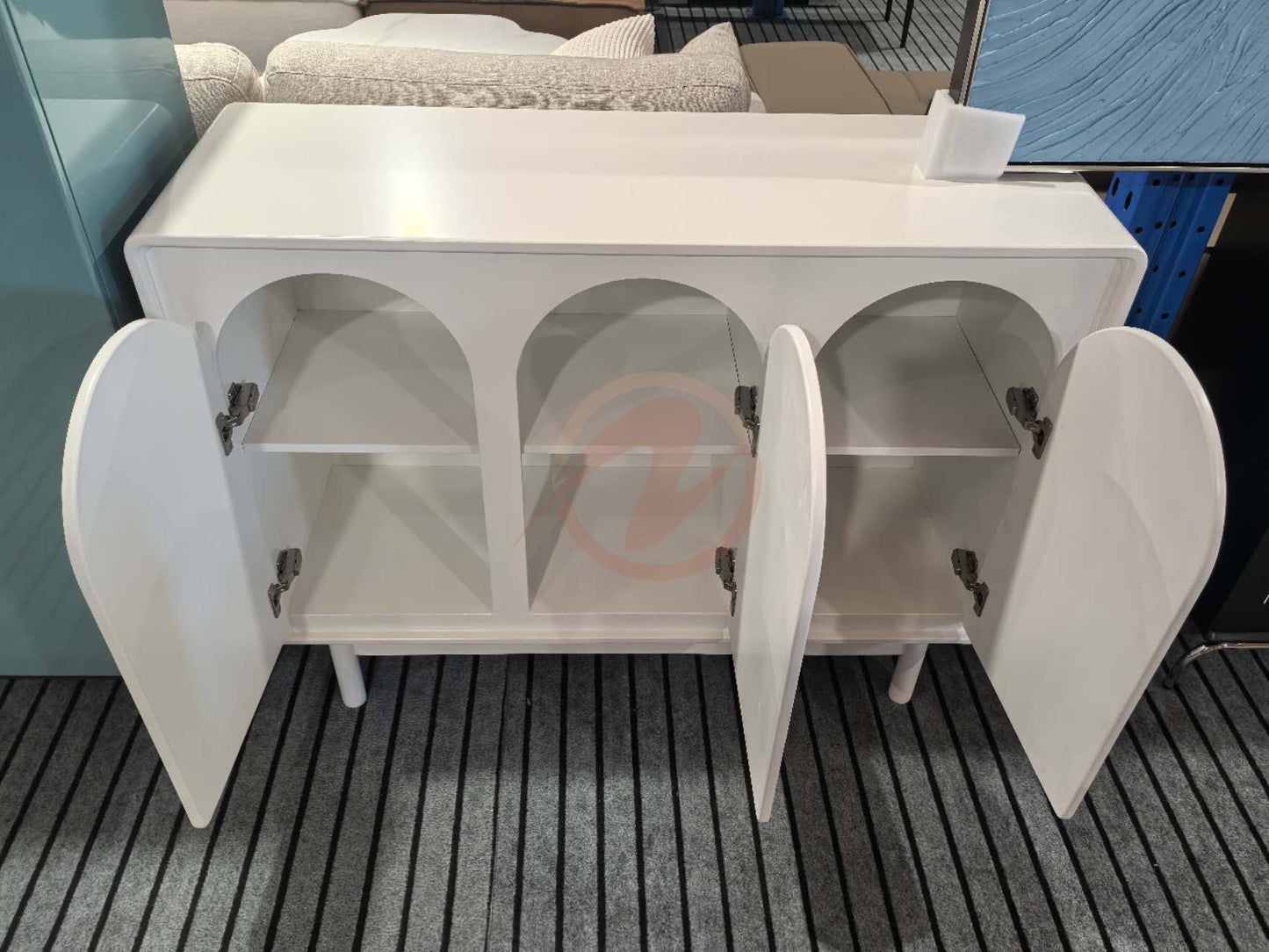 MILKIES Cream-Style Piano Lacquer Solid Wood Sideboard | Storage Cabinet | 7025