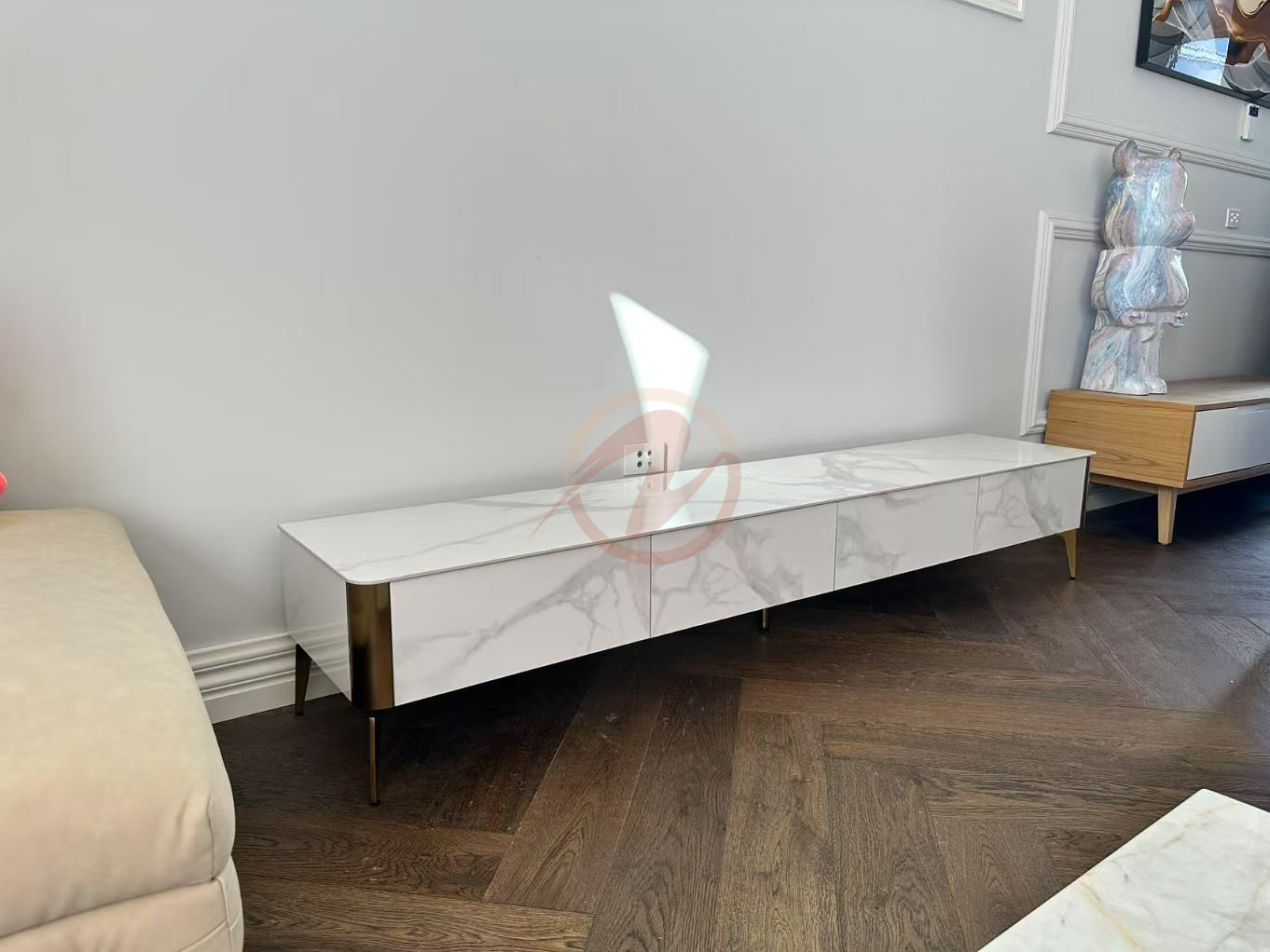 EAVAN Mordern Minimalistic/ Coffee Table/ Tea Table - 130cm Sintered Stone Top White