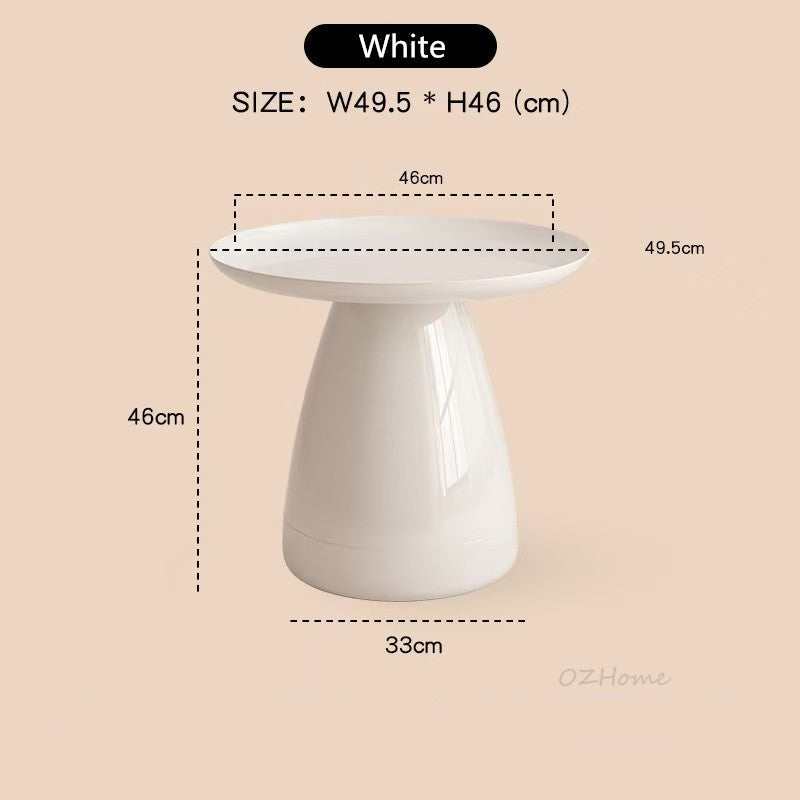 Mushroom Cream-Style PET Coffee Table | Side Table