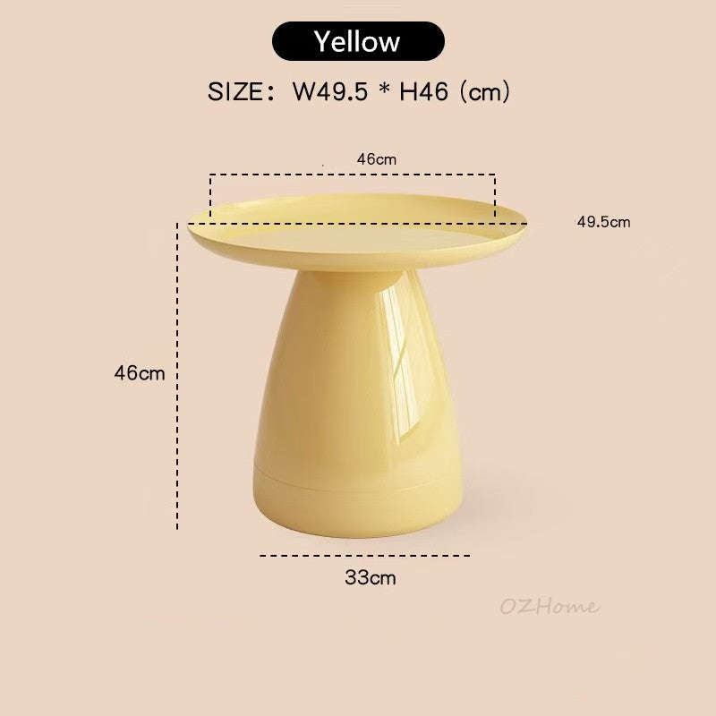 Mushroom Cream-Style PET Coffee Table | Side Table
