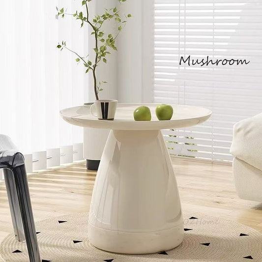 Mushroom Cream-Style PET Coffee Table | Side Table