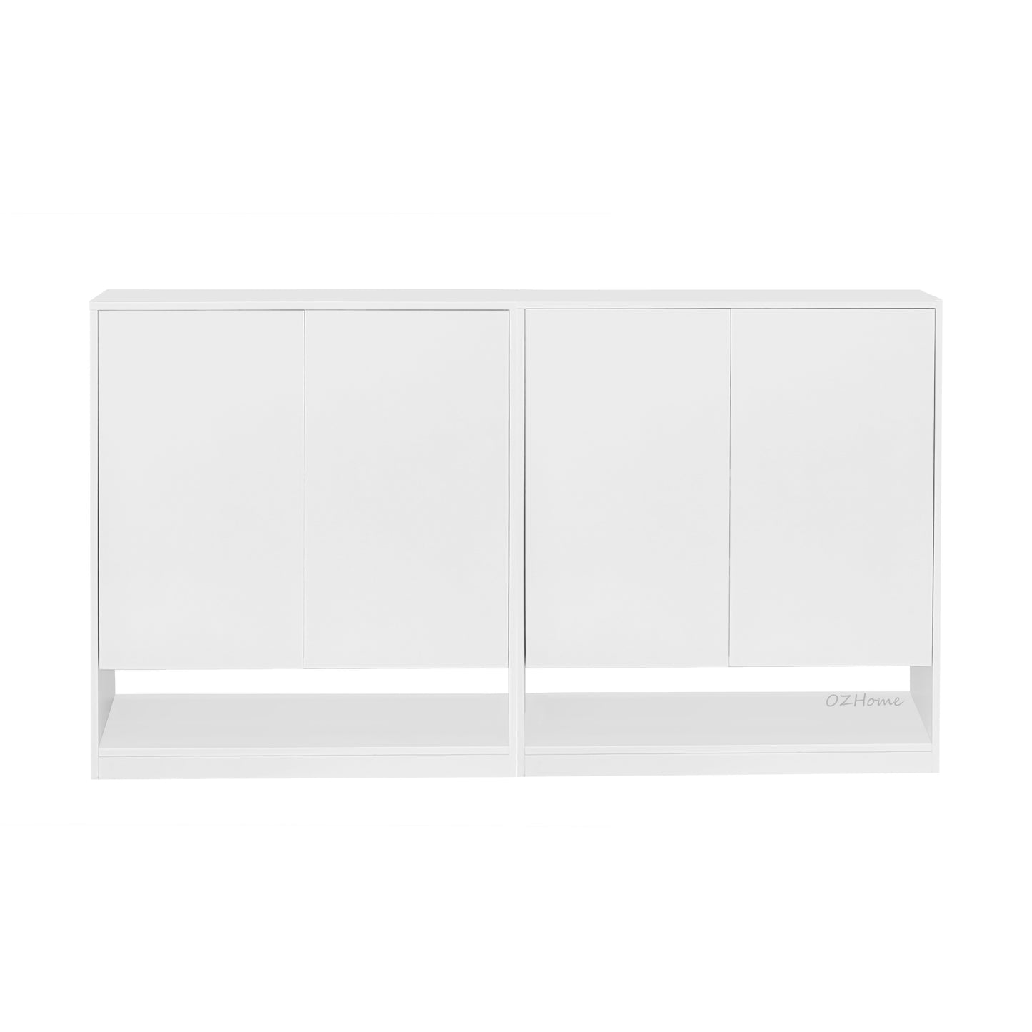 OTTO Minimalist White Shoe Cabinet – BB Double-Door Combo | Model SS-006bb