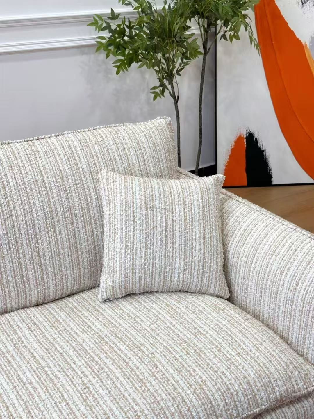 STELLAR 280cm Luxury Textured Linen-Blend Sofa