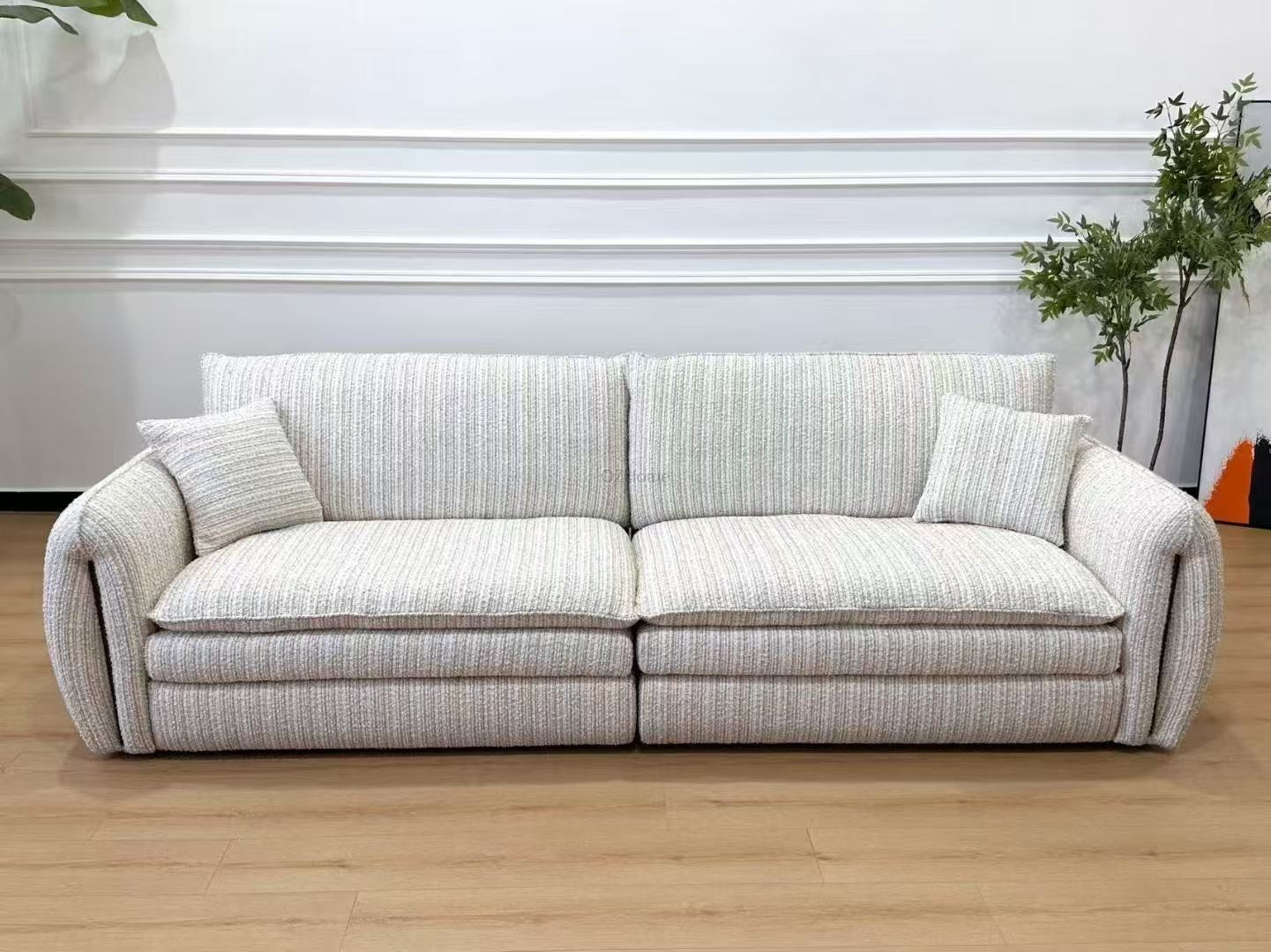STELLAR 280cm Luxury Textured Linen-Blend Sofa