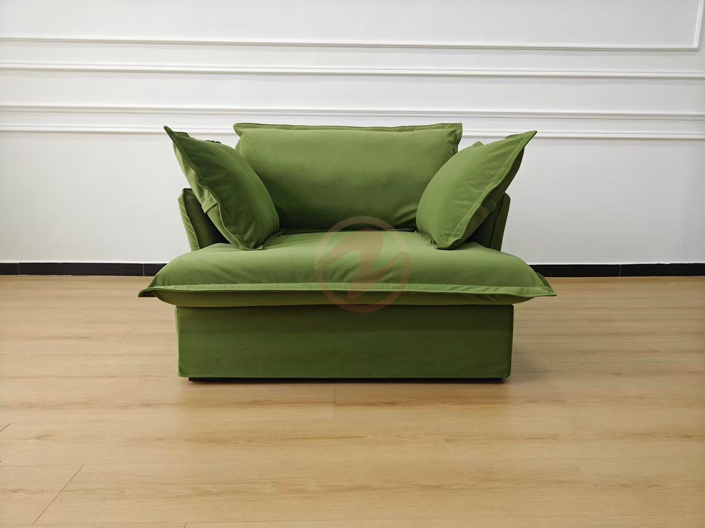 ✨ Limited Time Deal ✨ SAILBOAT Green Tech Fabric Sofa Set – 2-Seater + 1-Seater | 210cm | Model: 1029-190