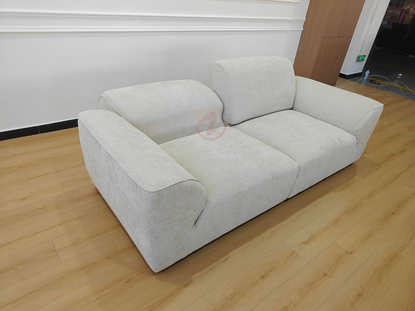 GLADE 240cm Adjustable Sofa — Starlight Petal Chenille Upholstery