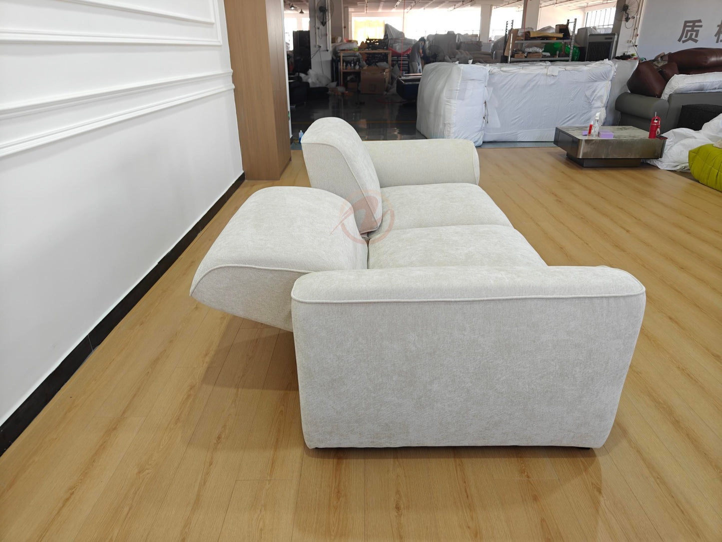 GLADE 240cm Adjustable Sofa — Starlight Petal Chenille Upholstery