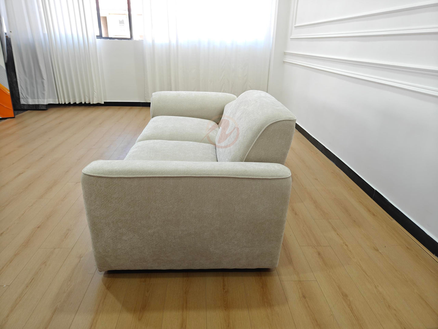 GLADE 240cm Adjustable Sofa — Starlight Petal Chenille Upholstery