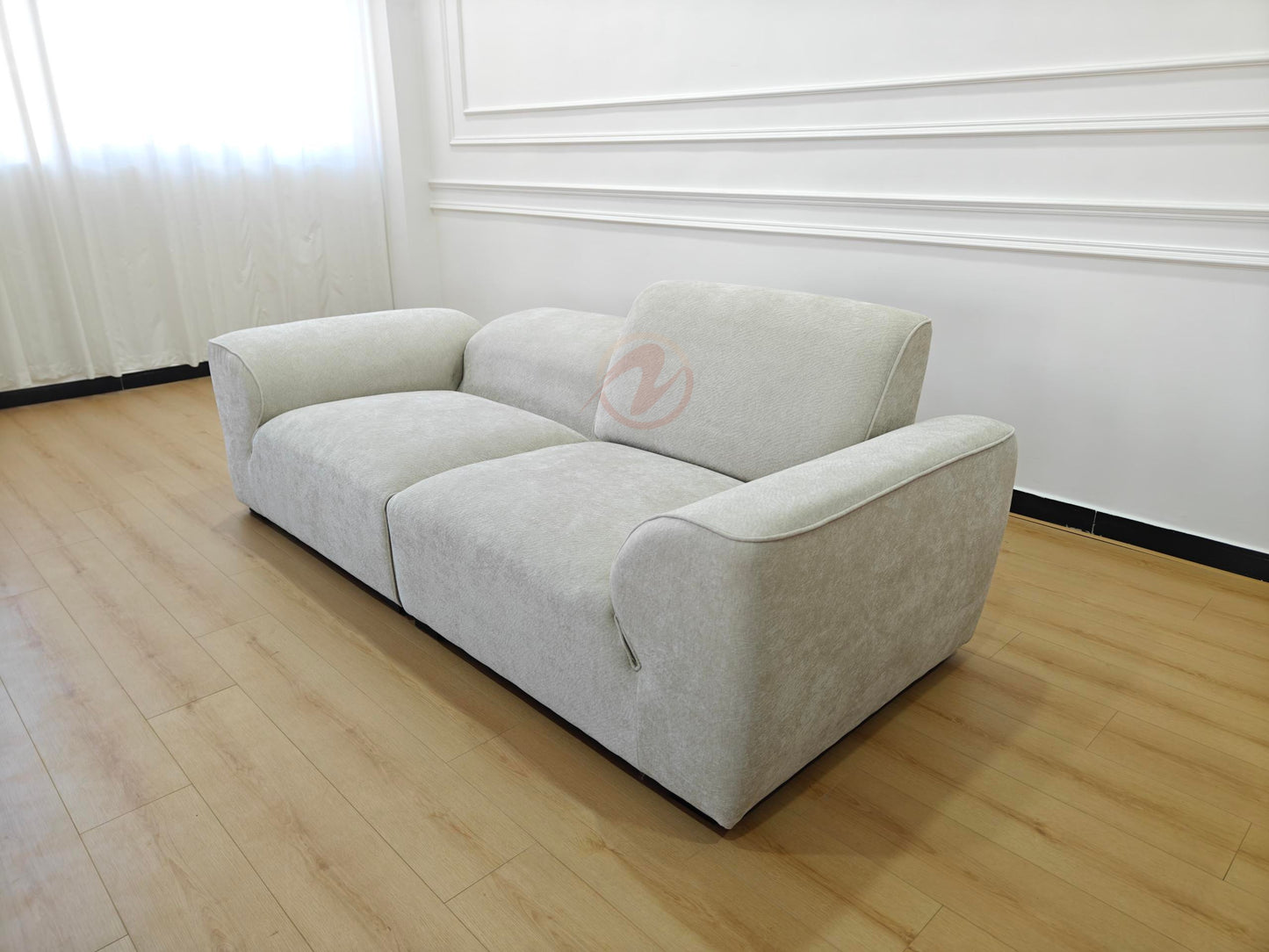 GLADE 240cm Adjustable Sofa — Starlight Petal Chenille Upholstery