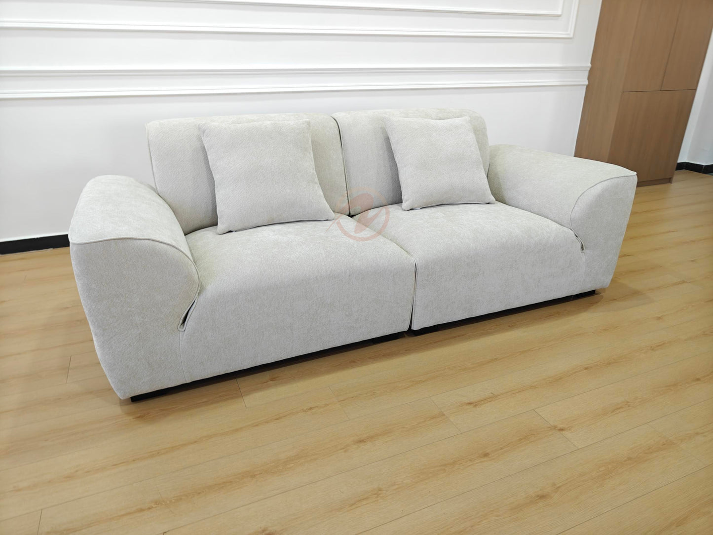 GLADE 240cm Adjustable Sofa — Starlight Petal Chenille Upholstery