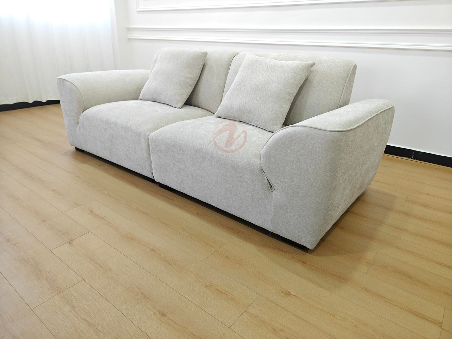 GLADE 240cm Adjustable Sofa — Starlight Petal Chenille Upholstery