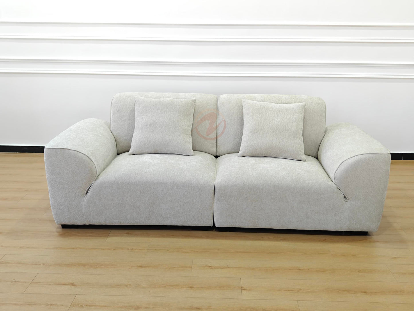 GLADE 240cm Adjustable Sofa — Starlight Petal Chenille Upholstery
