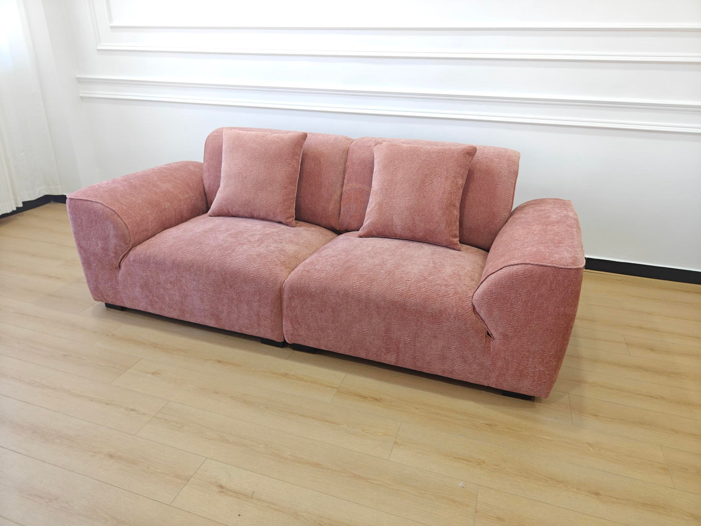 GLADE 240cm Adjustable Sofa — Starlight Petal Chenille Upholstery