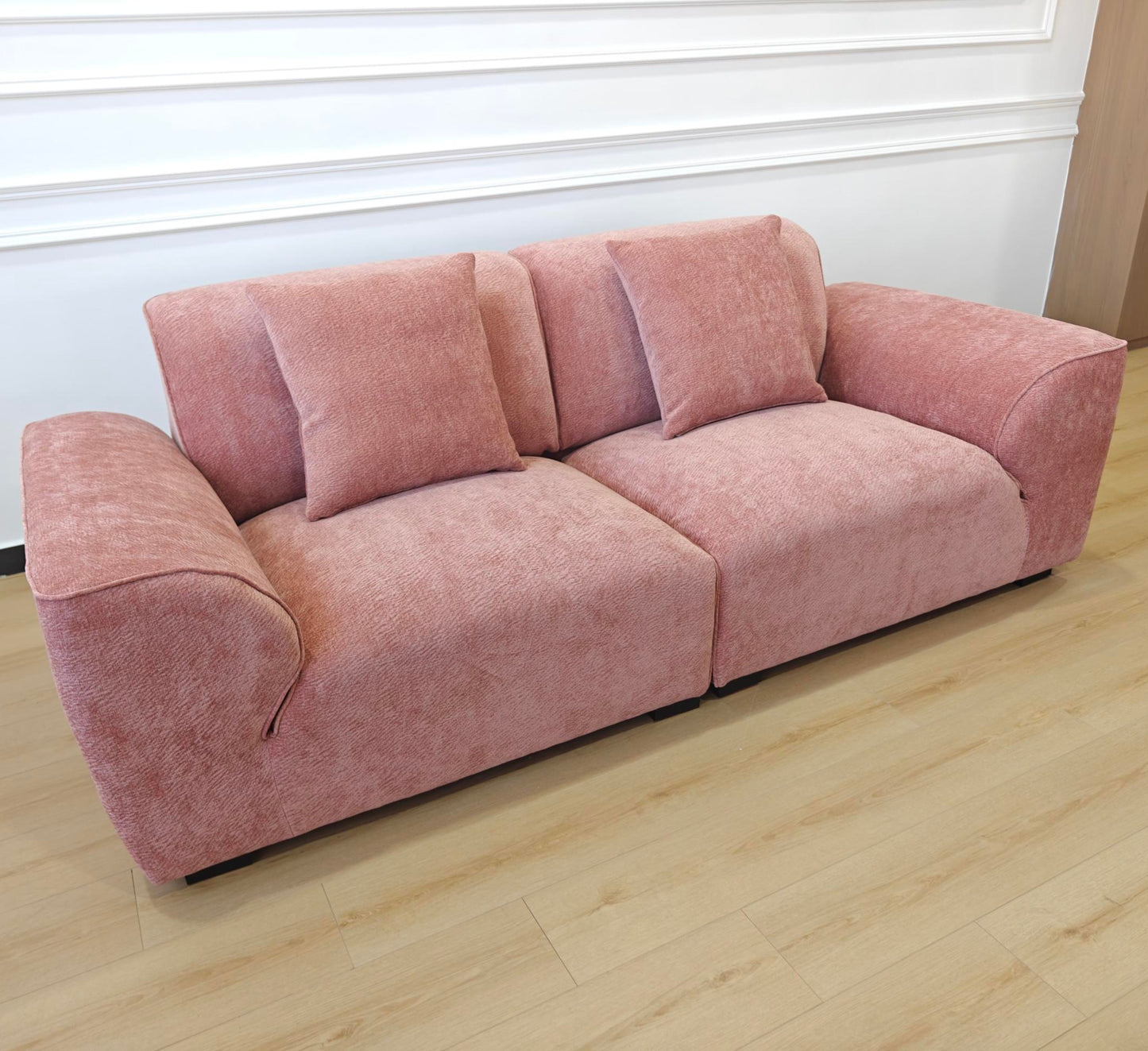 GLADE 240cm Adjustable Sofa — Starlight Petal Chenille Upholstery