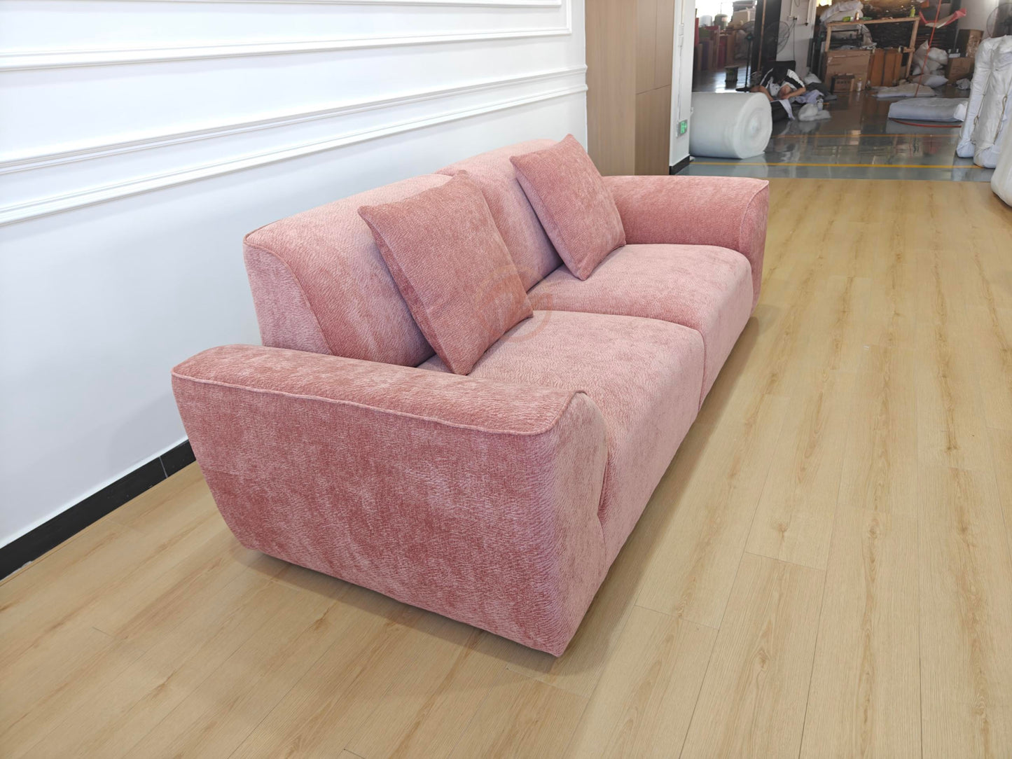 GLADE 240cm Adjustable Sofa — Starlight Petal Chenille Upholstery