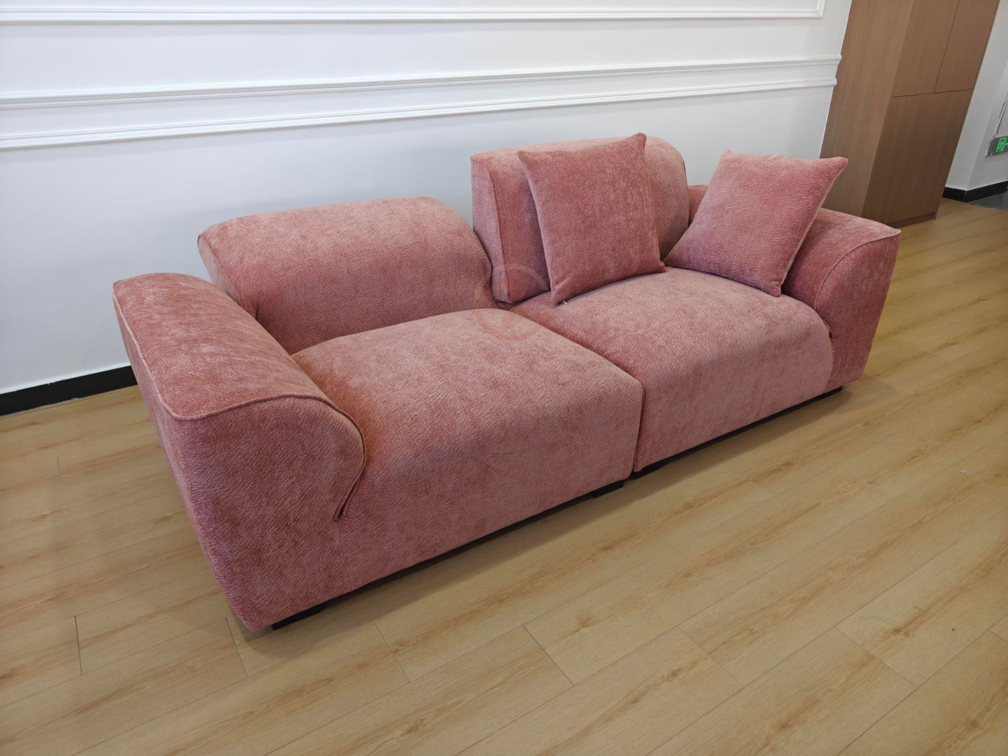 GLADE 240cm Adjustable Sofa — Starlight Petal Chenille Upholstery
