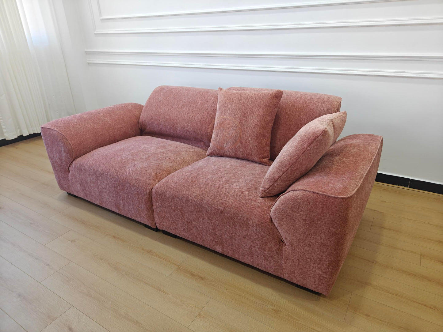 GLADE 240cm Adjustable Sofa — Starlight Petal Chenille Upholstery
