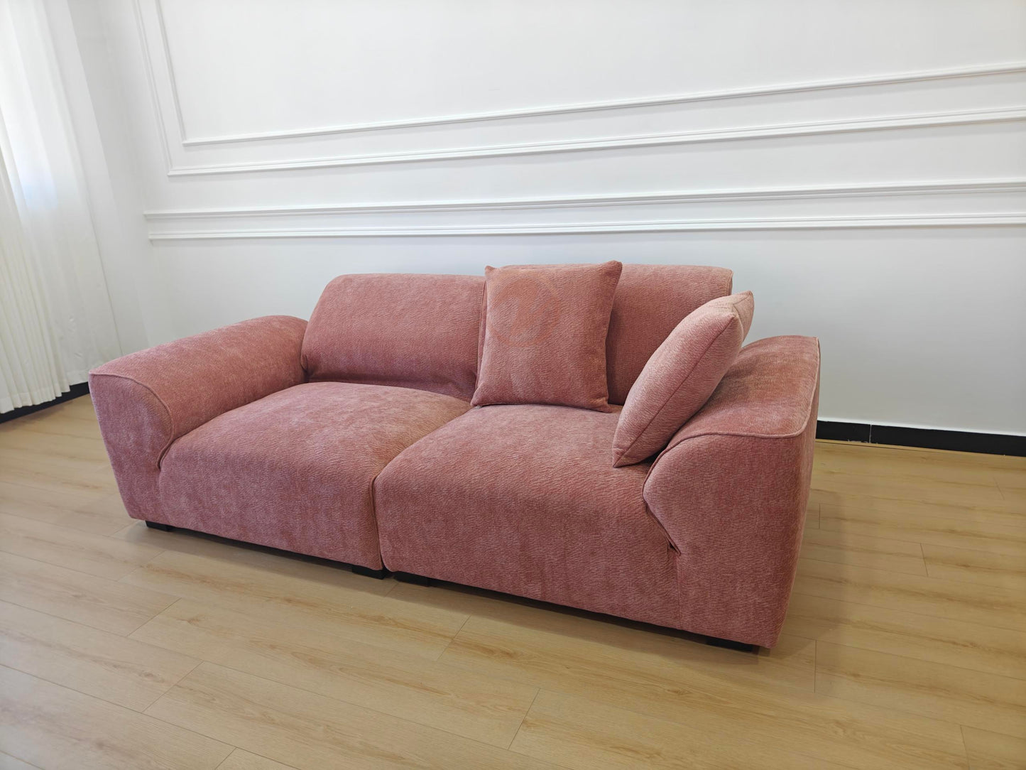 GLADE 240cm Adjustable Sofa — Starlight Petal Chenille Upholstery