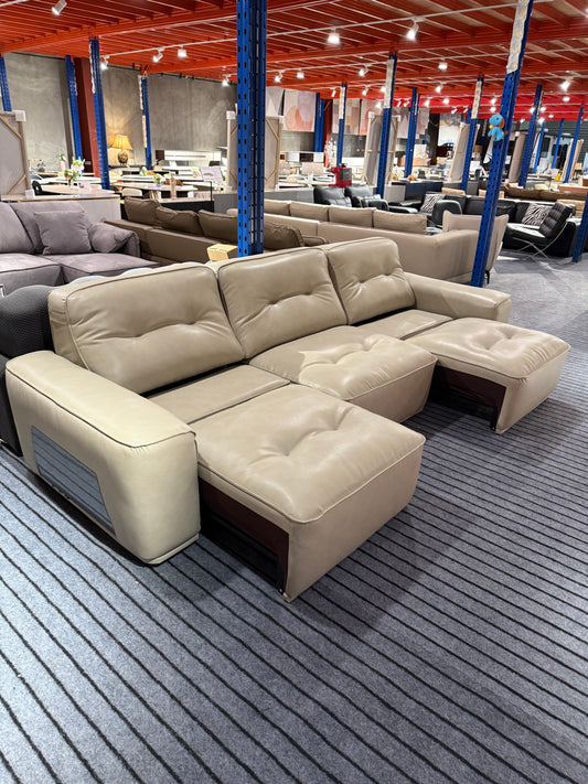 【Electric Wireless Control】King Kong Genuine Leather Electric Modular Sofa Bed APP & Wireless Remote Control Operation