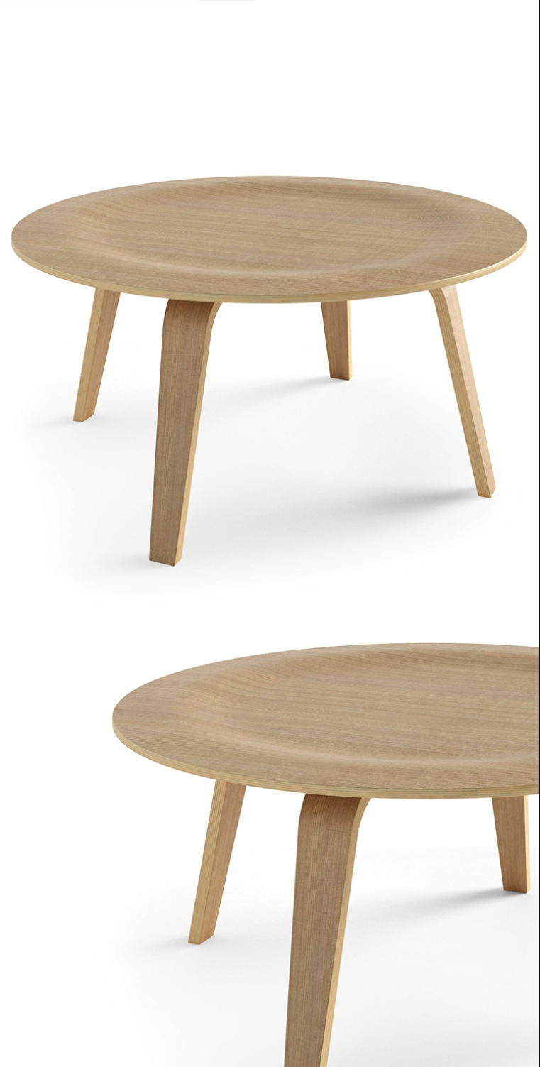 Designer Style Two-Color Options Round Wooden Coffee Table | 5093