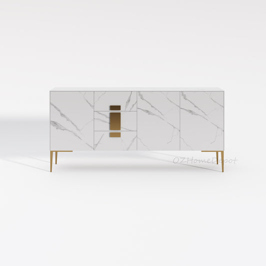 ETHEL Sintered Stone Console Table| Shoe Cabinet | Buffet Table | Scratch-resistant Surface