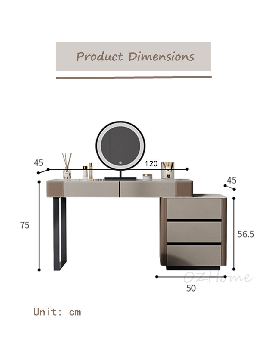 TEODORO Plus Italian-style luxury stone vanity table with storage cabinet | 6097