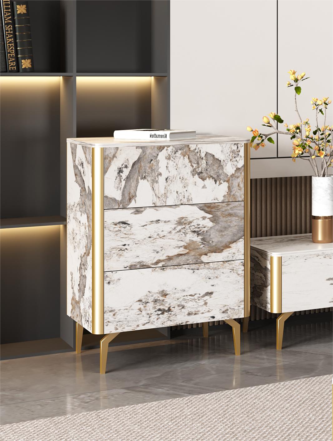 ZEUS Mordern Minimalistic Pandora Sintered Stone Entertaiment Unit/ Coffee Table/ TV STAND
