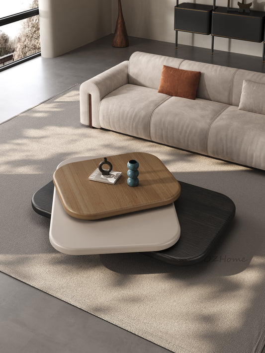 Orbit – Designer 3-Layer Swivel Wooden Coffee Table | 5025