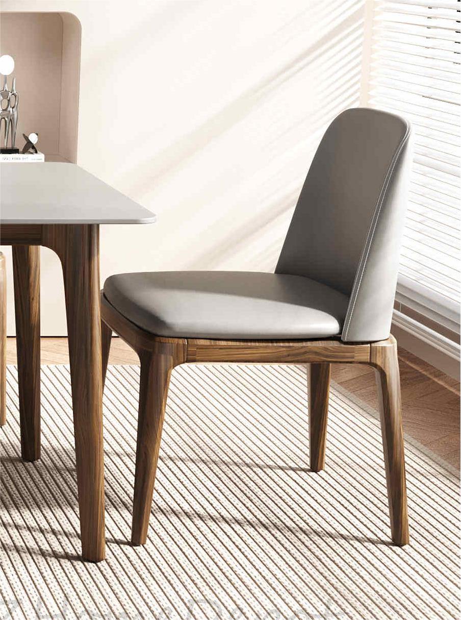BENCY Rectangular Ceramic Top Dining Table/Solid Timber Frame/Natural Wood Color Legs
