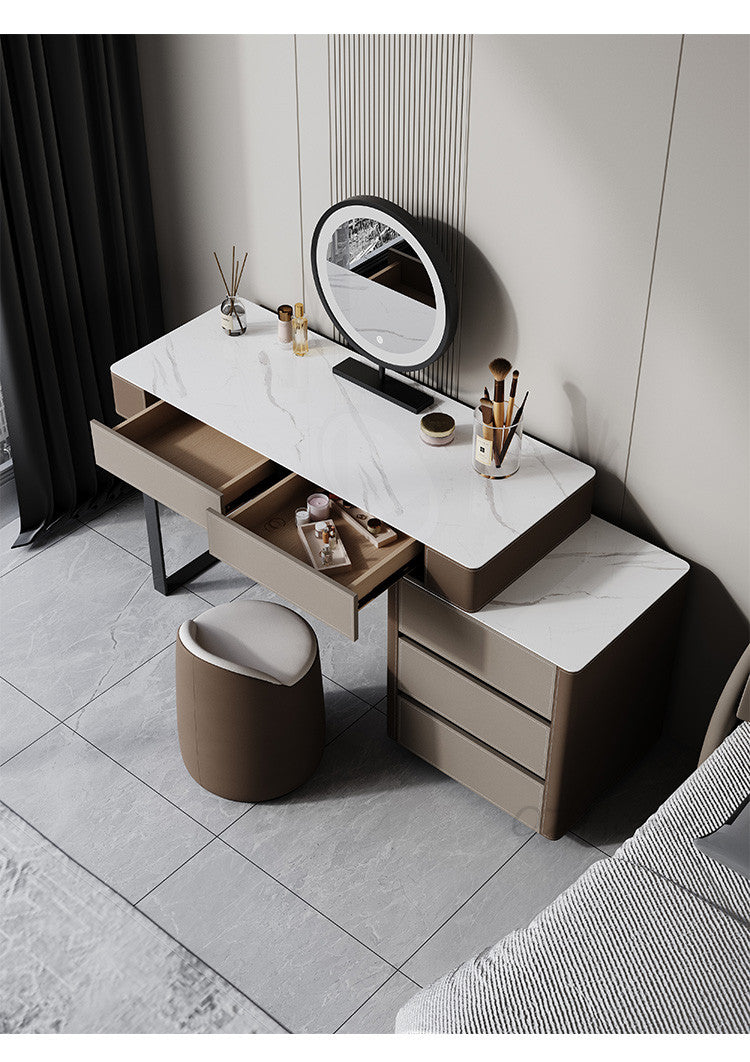 TEODORO Plus Italian-style luxury stone vanity table with storage cabinet | 6097