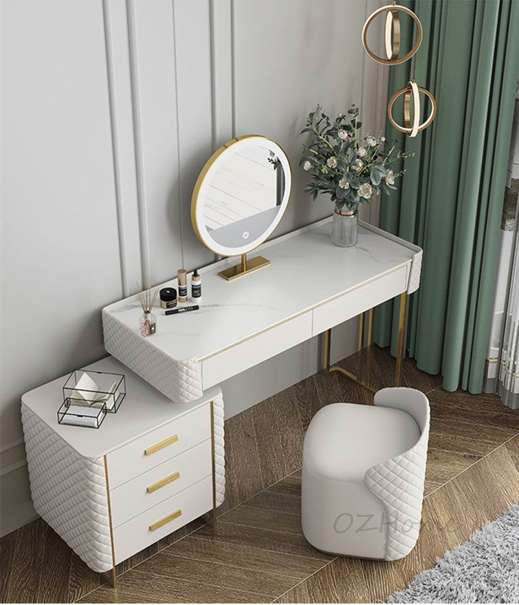 FIORELLA Plus Italian-style luxury stone vanity table with storage cabinet | 6095