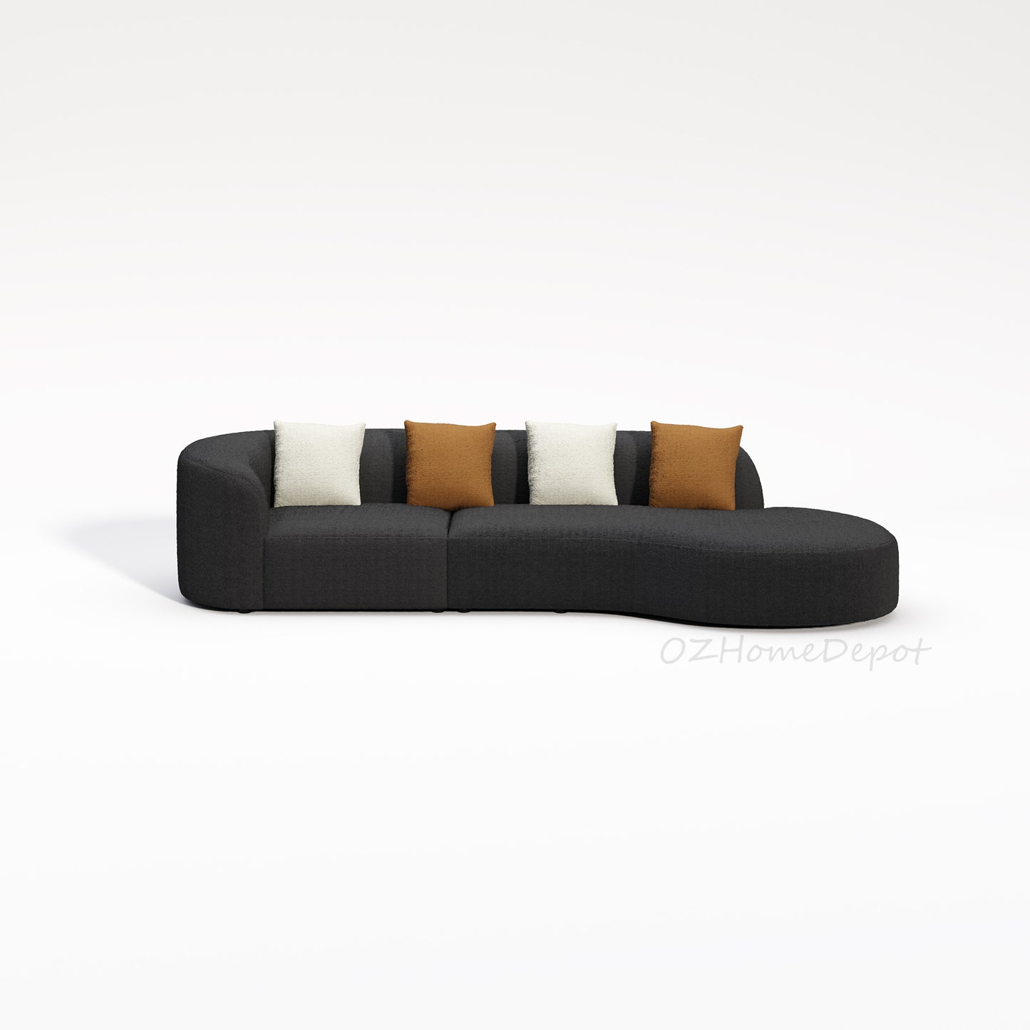 【Pre-sale】CASHEW New Design Nordic Design Teddy Velvet Shaped Sofa 1046