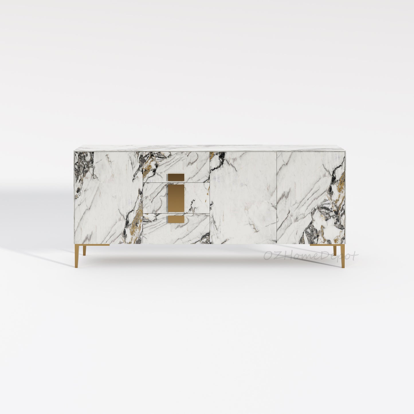 LILIUM Multi-color Sintered Stone Console Table | Buffet Table | Shoe Cabinet | Scratch-resistant Surface