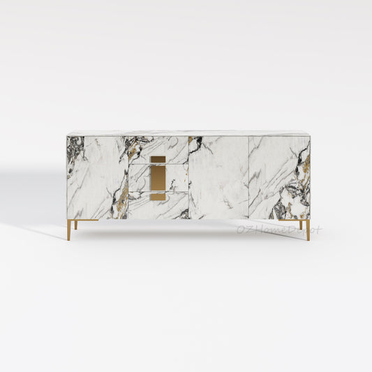 LILIUM Multi-color Sintered Stone Console Table | Buffet Table | Shoe Cabinet | Scratch-resistant Surface