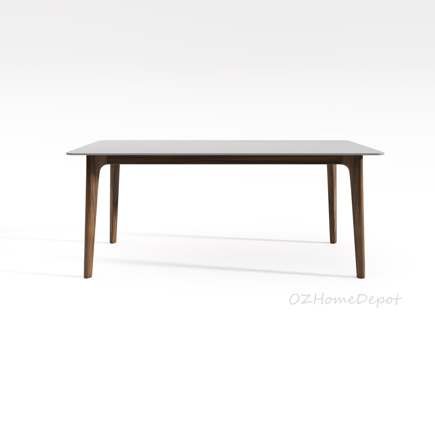 BENCY Rectangular Ceramic Top Dining Table/Solid Timber Frame/Natural Wood Color Legs